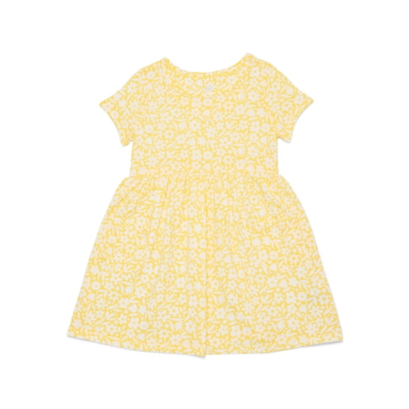 Wonder Nation Baby and Toddler Girls Play Dress with Short Sleeves, Sizes 0/3M-5T