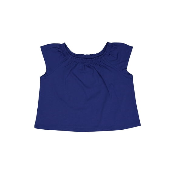 Wonder Nation Girls Elastic Neckline Knit Top, Sizes 4-18 & Plus
