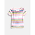 thumbnail image 1 of Wonder Nation Toddler Girls' Ribbed Tee with Short Sleeves, Sizes 18M-5T, 1 of 3