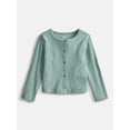 thumbnail image 1 of Wonder Nation Toddler Girls' Ribbed Cardigan with Long Sleeves, Sizes 18M-5T, 1 of 3