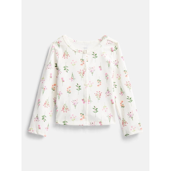 Wonder Nation Toddler Girls' Ribbed Cardigan with Long Sleeves, Sizes 18M-5T
