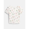 thumbnail image 1 of Wonder Nation Toddler Girls' Ribbed Tee with Short Sleeves, Sizes 18M-5T, 1 of 3