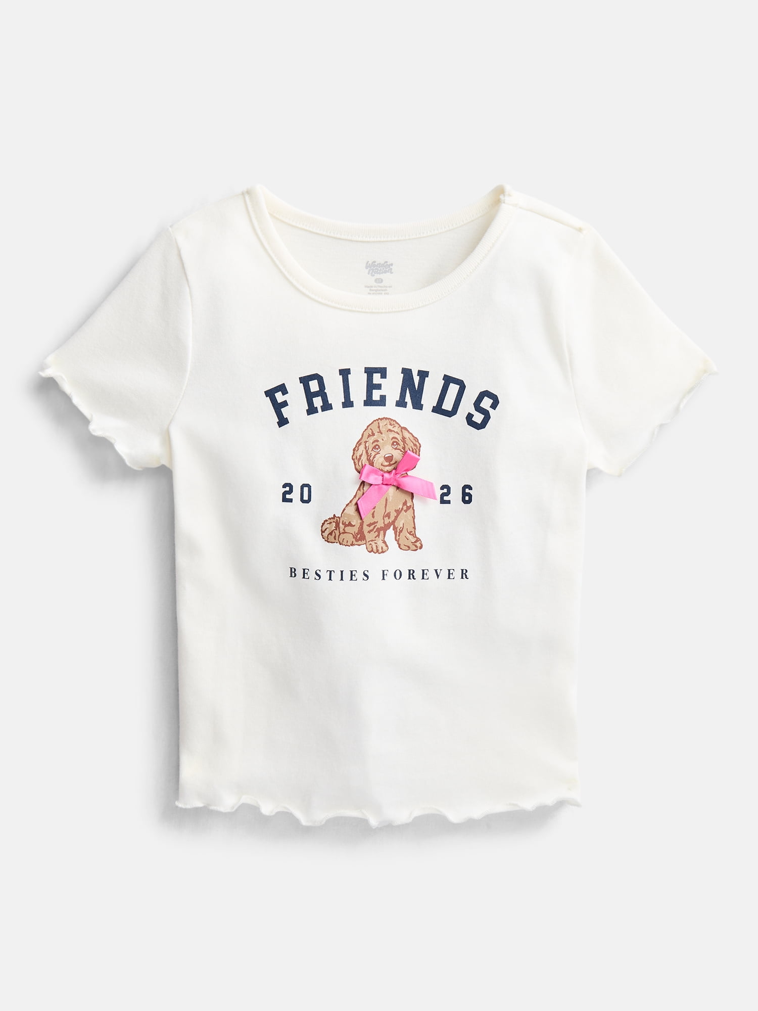 Wonder Nation Toddler Girls Graphic Tee with Short Sleeves, Sizes 18M-5T