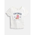 thumbnail image 1 of Wonder Nation Toddler Girls Graphic Tee with Short Sleeves, Sizes 18M-5T, 1 of 3