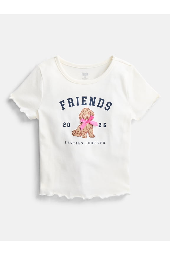 Toddler Girls Graphic Tee with Short Sleeves, Sizes 18M-5T