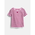 thumbnail image 1 of Wonder Nation Toddler Girls' Ribbed Tee with Short Sleeves, Sizes 18M-5T, 1 of 3
