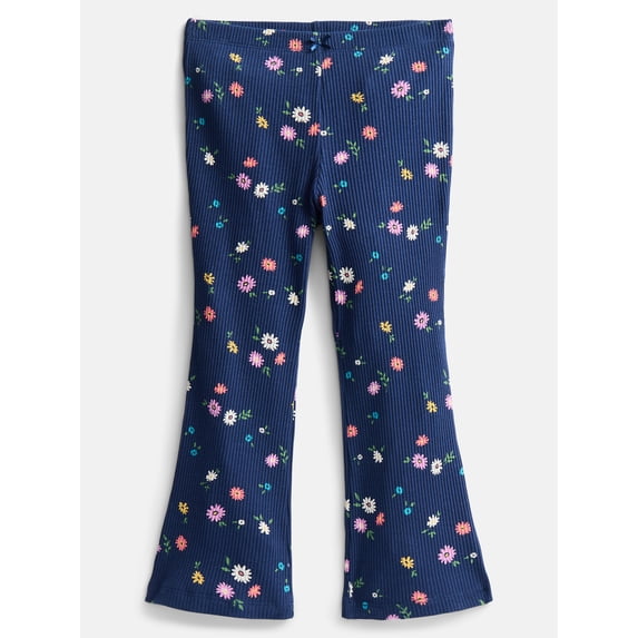 Wonder Nation Toddler Girls' Ribbed Flare Leggings, Sizes 18M-5T