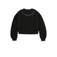 thumbnail image 1 of Wonder Nation Girls Embellished Sweatshirt, Sizes 4-18 & Plus, 1 of 5