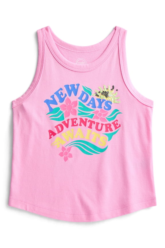 Girls Graphic Tank Top, Sizes 4-18 & Plus