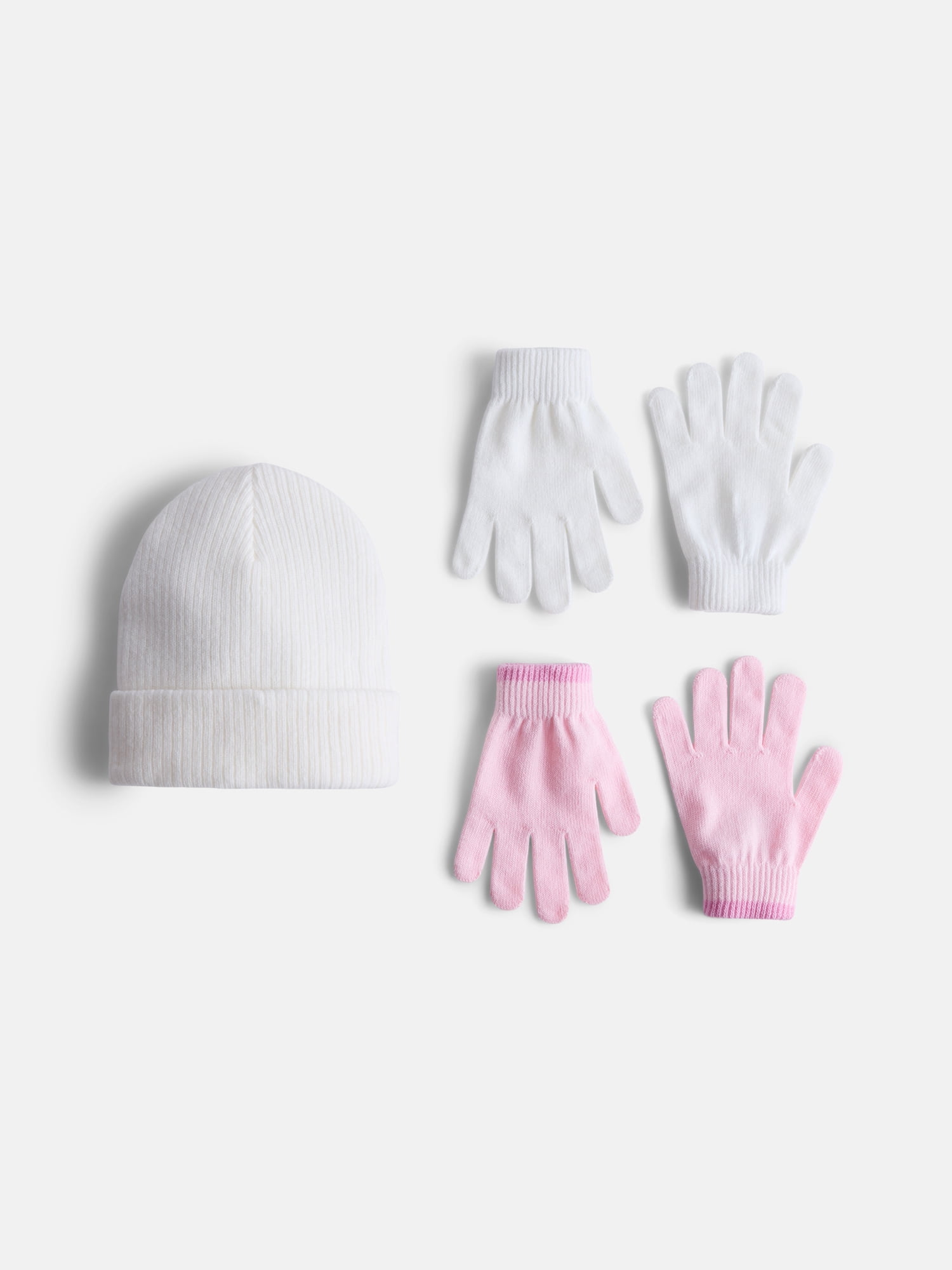 Wonder Nation Kids' Beanie Hat and Gloves Set, 5- Piece