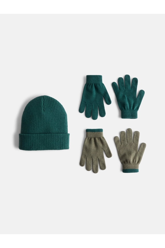 Kids' Beanie Hat and Gloves Set, 5- Piece