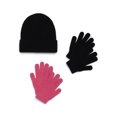 thumbnail image 1 of Wonder Nation Ribbed Beanie and Gloves Set, 3-Piece, Sizes 4-16 Years, 1 of 3