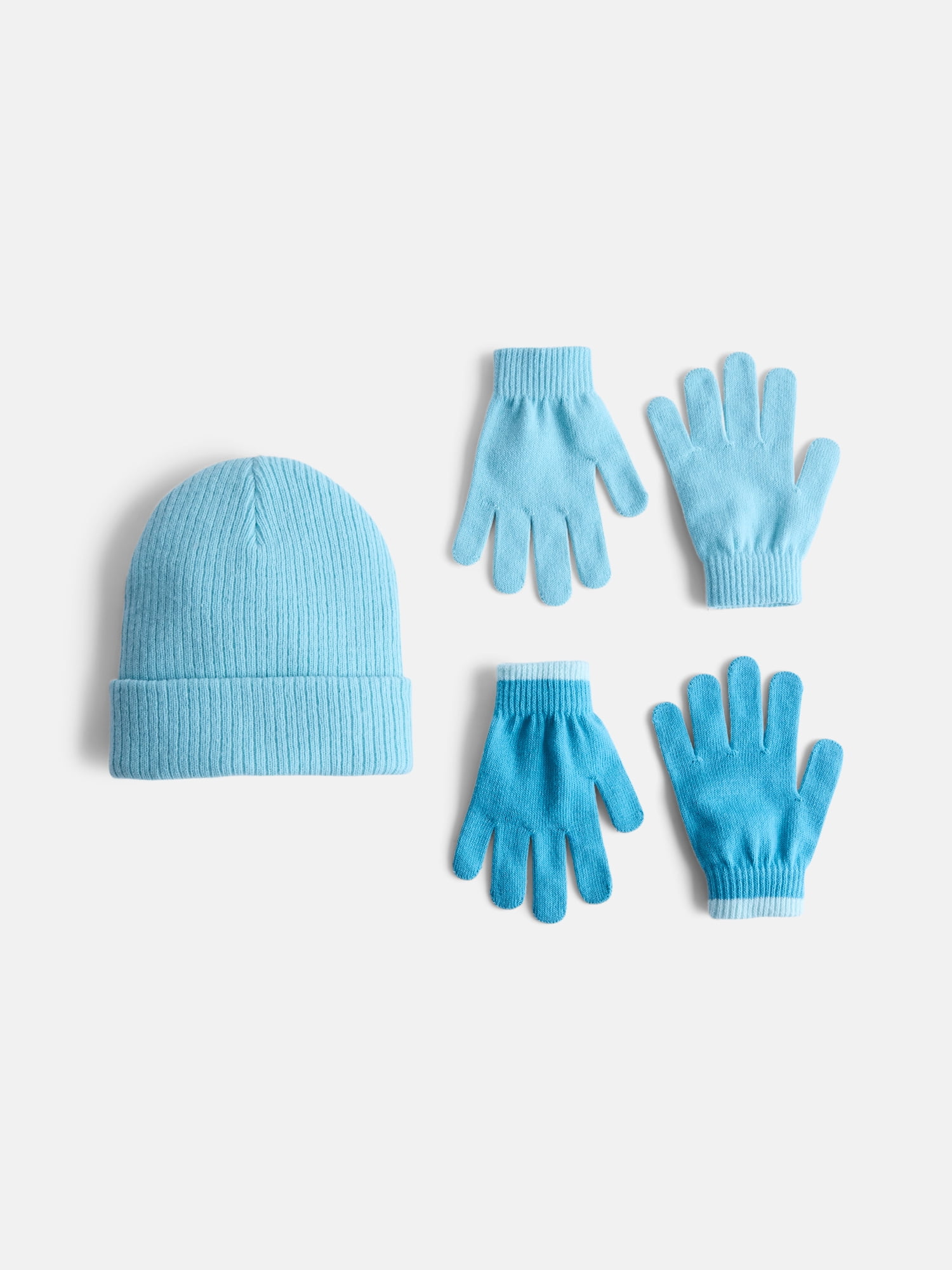 Wonder Nation Kids' Beanie Hat and Gloves Set, 5- Piece