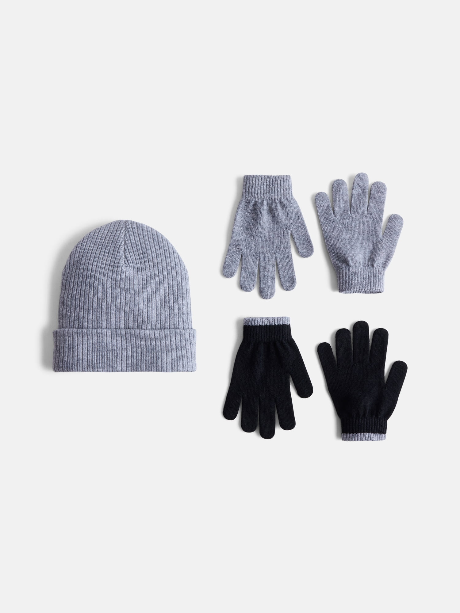 Wonder Nation Kids' Beanie Hat and Gloves Set, 5- Piece