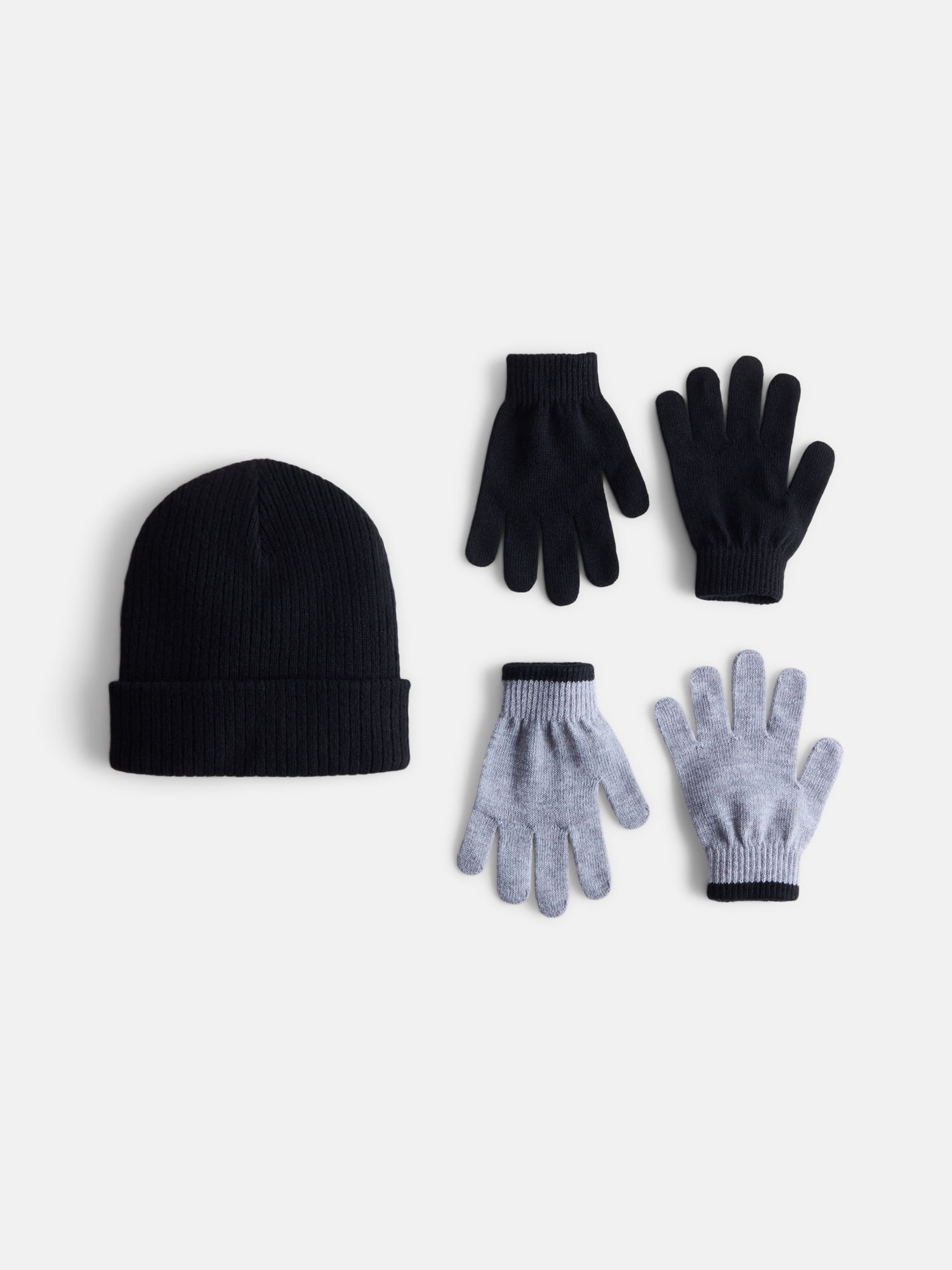 Wonder Nation Kids' Beanie Hat and Gloves Set, 5- Piece