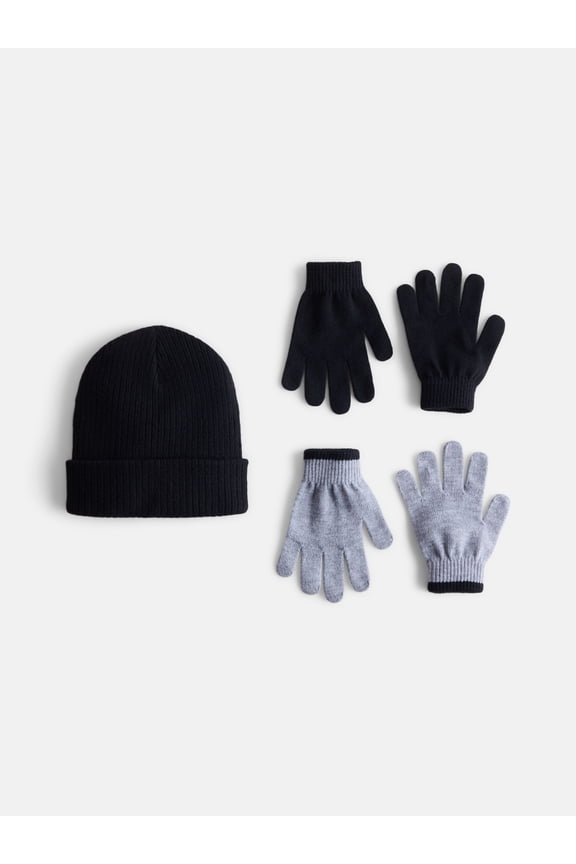 Kids' Beanie Hat and Gloves Set, 5- Piece