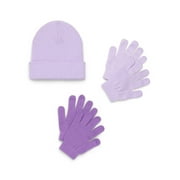WONDER NATION Ribbed Beanie and Gloves Set, 2-Pack, One Size