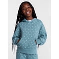 thumbnail image 1 of Wonder Nation Girls' Pullover Fleece Hoodie with Long Sleeves, Sizes 4-18 & Plus, 1 of 6