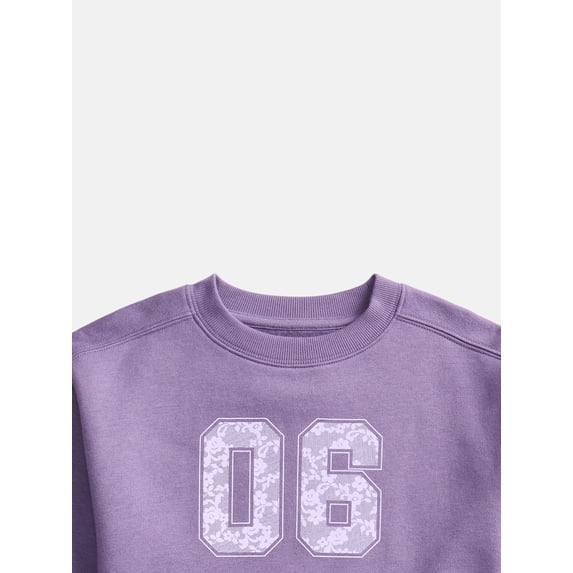 Wonder Nation Girls Fleece Pullover, Sizes 4-18 & Plus