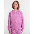 thumbnail image 1 of Wonder Nation Girls' Pullover Fleece Hoodie with Long Sleeves, Sizes 4-18 & Plus, 1 of 8
