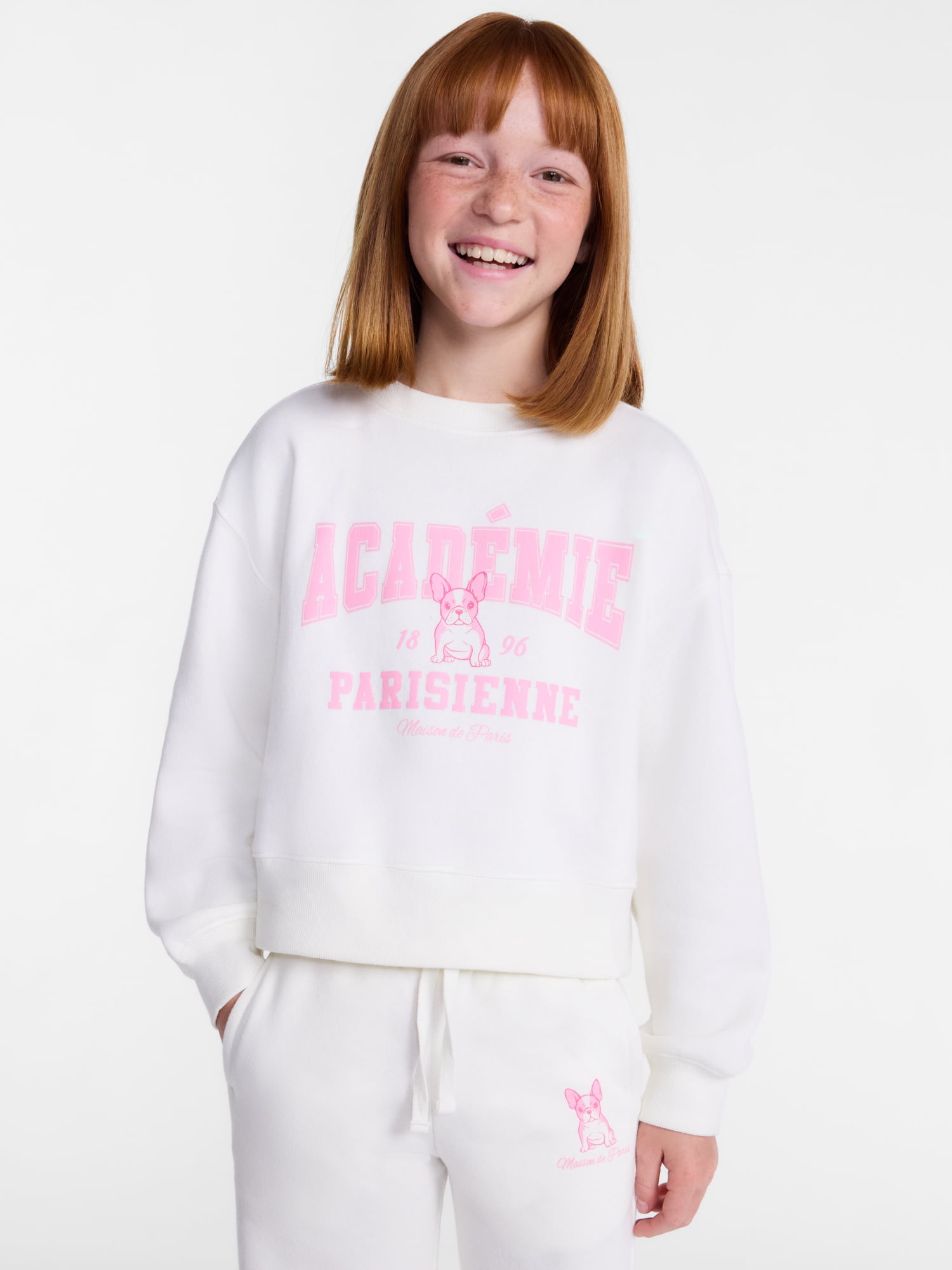 Wonder Nation Girls Fleece Pullover, Sizes 4-18 & Plus
