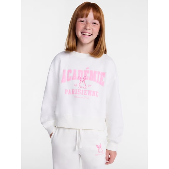 Wonder Nation Girls Fleece Pullover, Sizes 4-18 & Plus