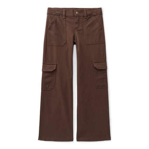 Wonder Nation Girls Wide Leg Cargo Jeans, Sizes 5-18 & Plus