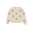 thumbnail image 1 of Wonder Nation Girls Novelty Feather Yarn Bear Icon Sweater, Sizes 4-18 & Plus, 1 of 5