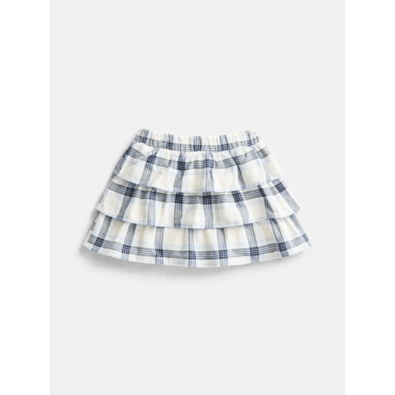 Wonder Nation Girls Flannel Tiered Cotton Skirt, Sizes 4-18 & Plus