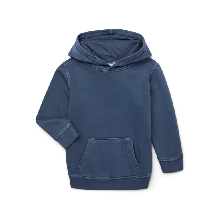 Wonder Nation Boys Pullover Long Sleeve Fleece Hoodie Sizes 4 18 Husky Walmart