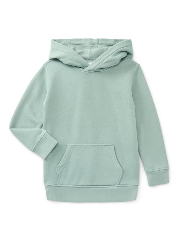 Boys' Fleece Hoodie with Long Sleeves, Sizes 4-18 & Husky