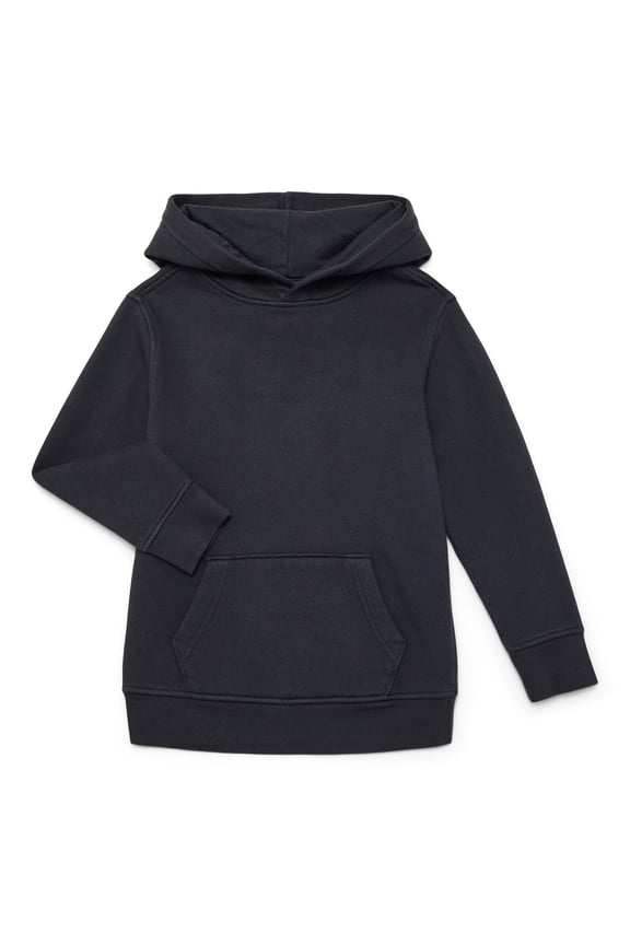 Boys' Fleece Hoodie with Long Sleeves, Sizes 4-18 & Husky