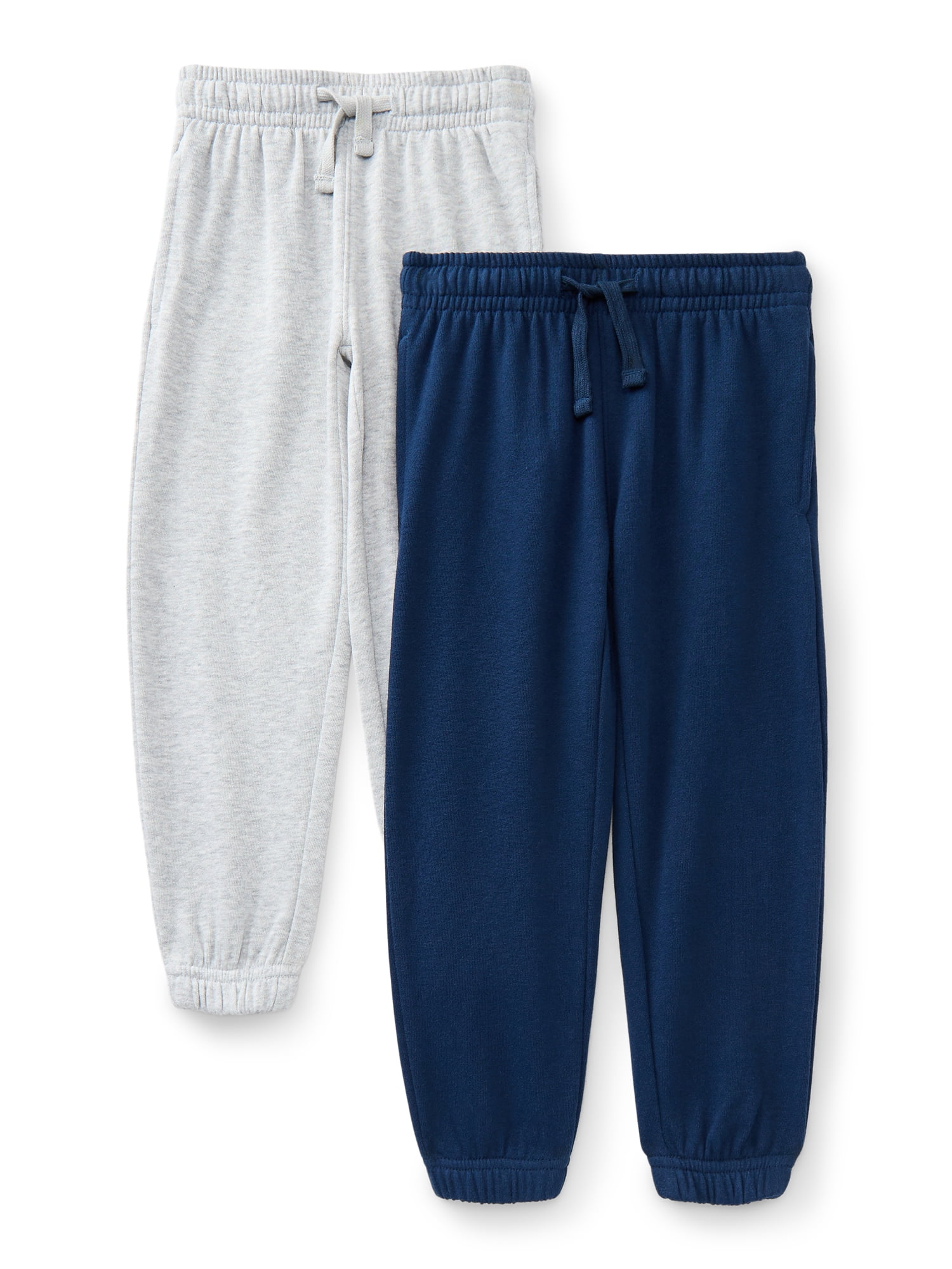 Wonder Nation Boys Fleece Joggers, 2-Pack, Sizes 4-18 & Husky