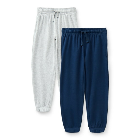 Wonder Nation Boys Fleece Joggers, 2-Pack, Sizes 4-18 & Husky