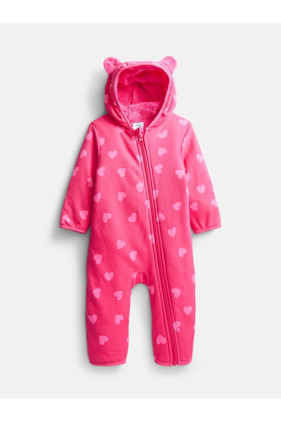 Baby Fleece- Lined Pram, Size 0/3M -6/9M