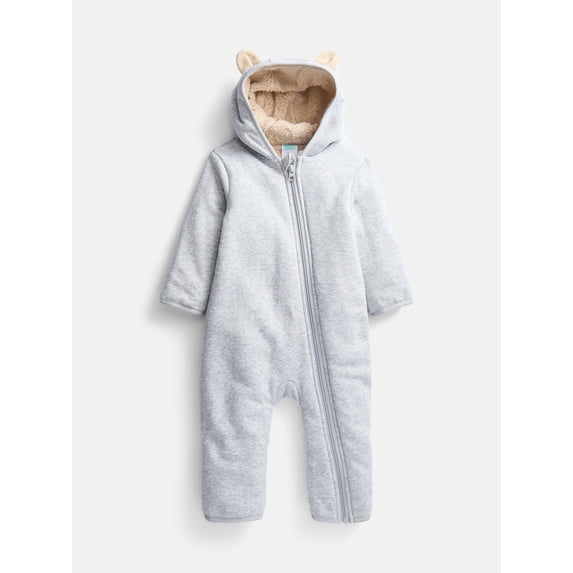Wonder Nation Baby Fleece- Lined Pram, Size 0/3M -6/9M
