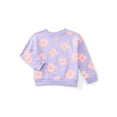 thumbnail image 1 of Wonder Nation Toddler Girls Fleece Sweatshirt with Long Sleeves, Sizes 2T-5T, 1 of 3