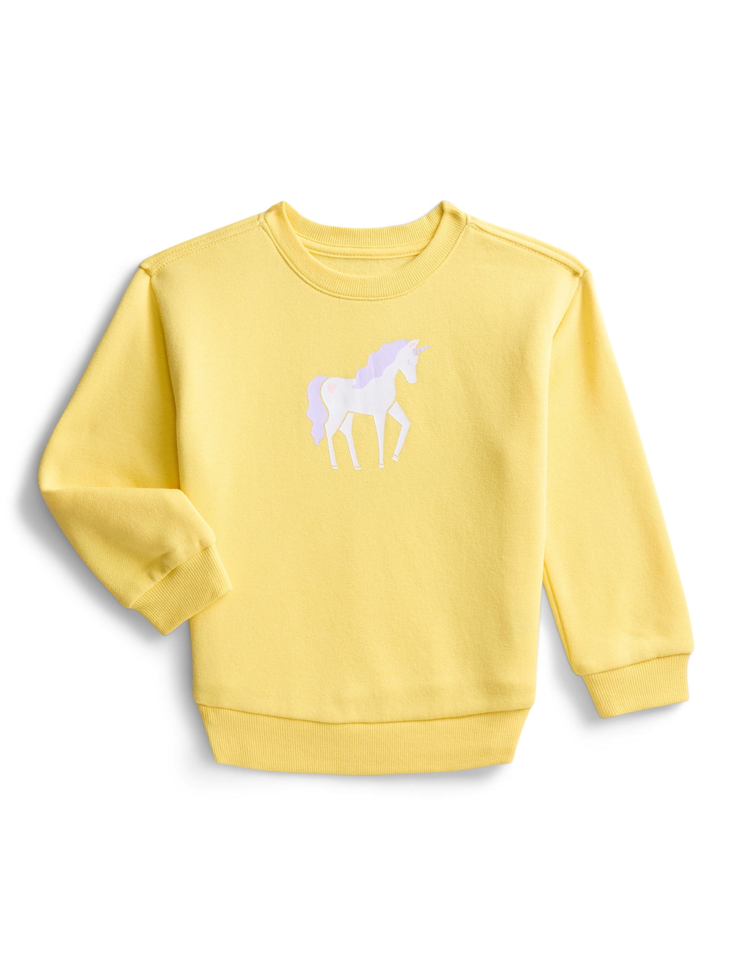 Wonder Nation Toddler Girls Fleece Sweatshirt with Long Sleeves, Sizes 2T-5T