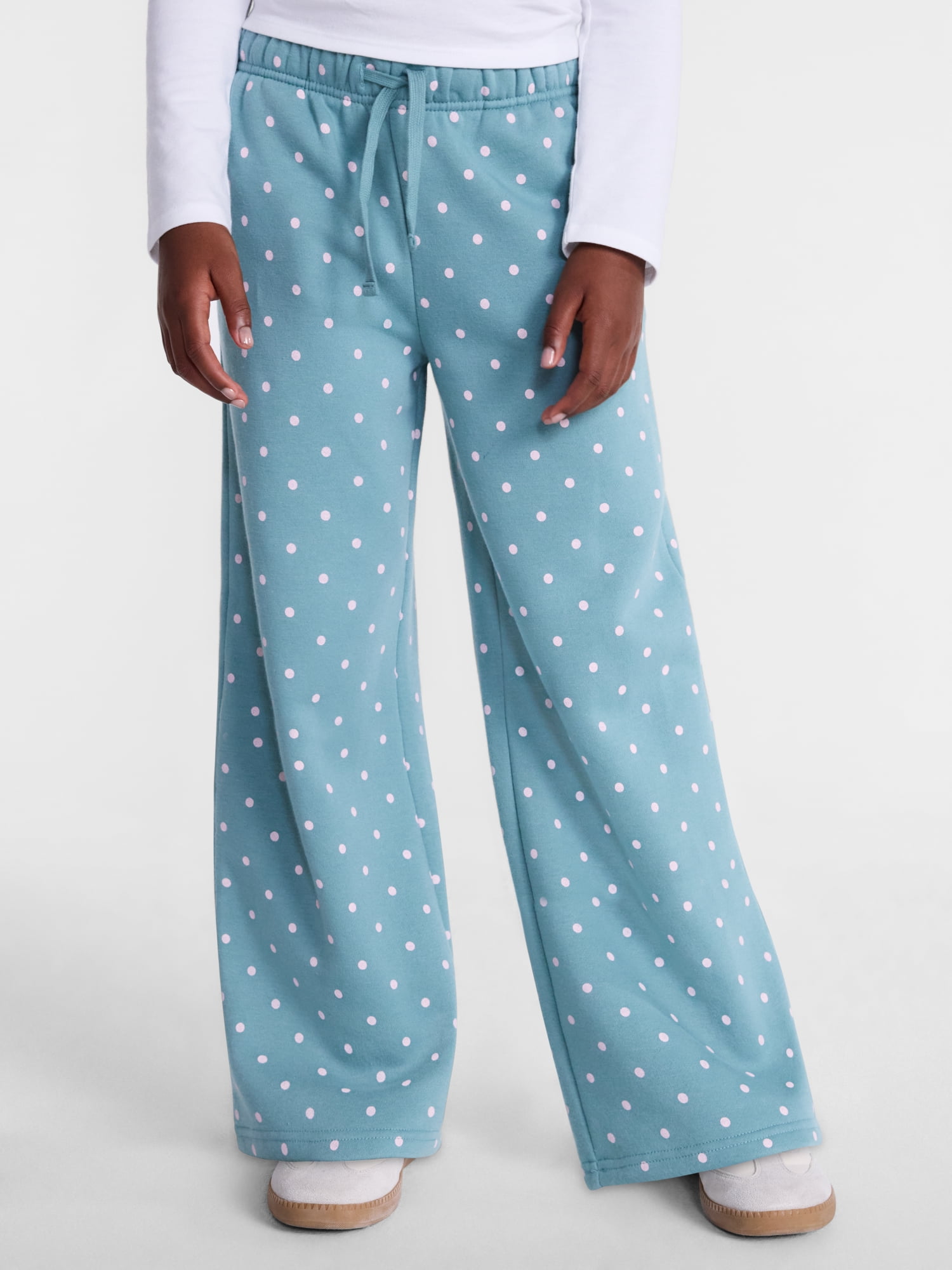 Wonder Nation Girls Wide Leg Fleece Pants, Sizes 4-18 & Plus