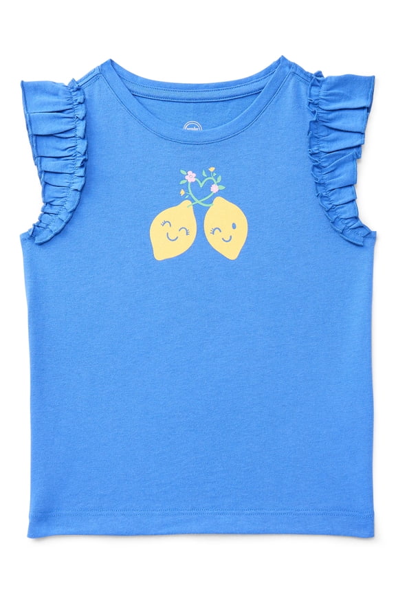 Toddler Girls Tee with Flutter Sleeves, Sizes 18M-5T