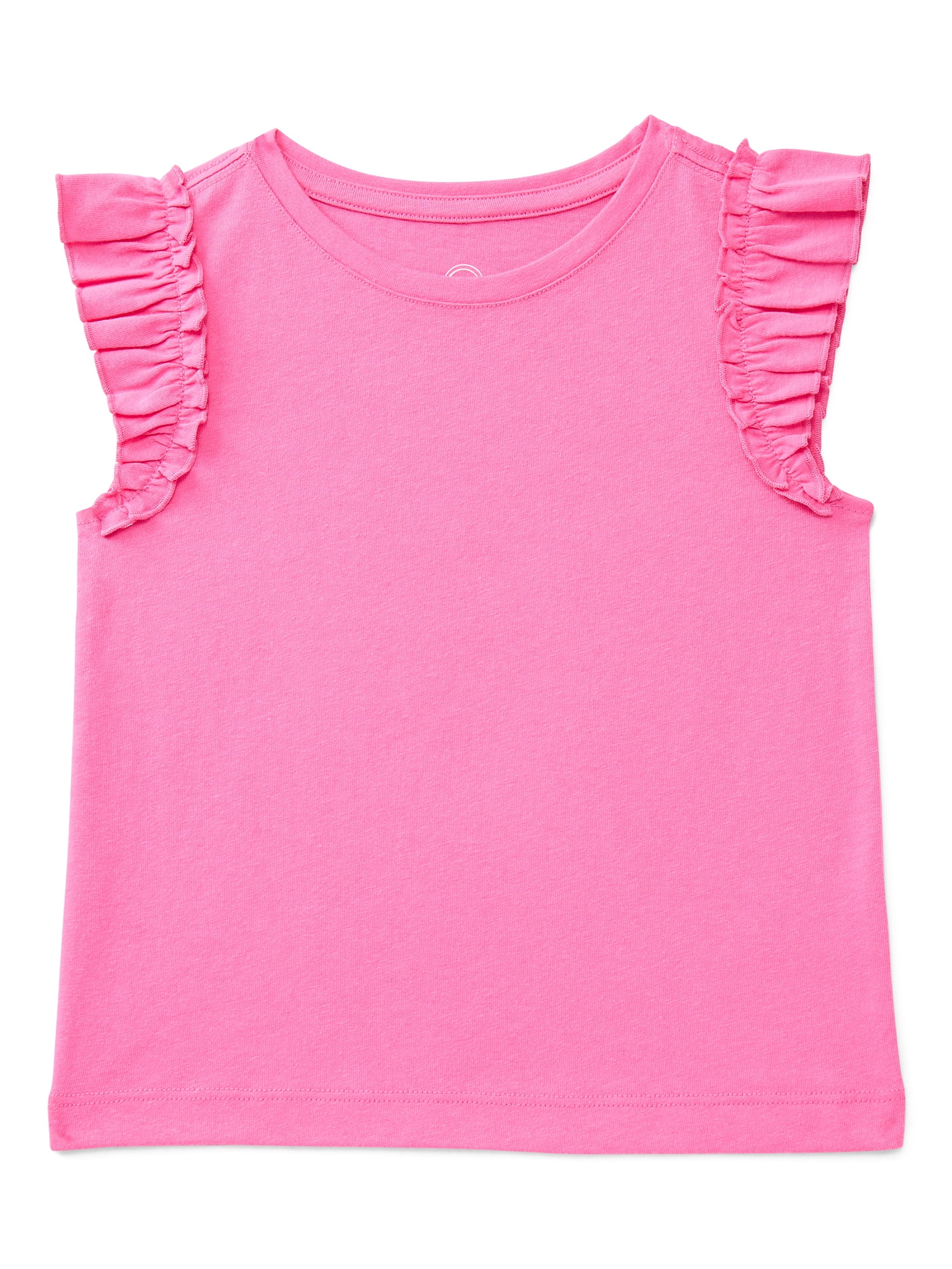 Wonder Nation Toddler Girls Tee with Flutter Sleeves, Sizes 18M-5T