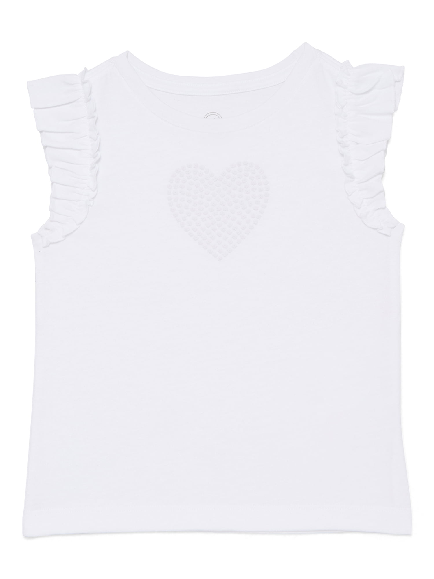 Wonder Nation Toddler Girls Tee with Flutter Sleeves, Sizes 18M-5T