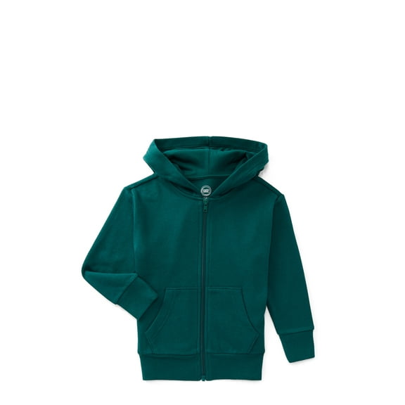 Wonder Nation Kids Unisex Fleece Full Zip Hoodie, Sizes 4-18 & Husky