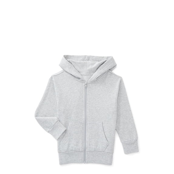 Wonder Nation Kids Unisex Fleece Full Zip Hoodie, Sizes 4-18 & Husky
