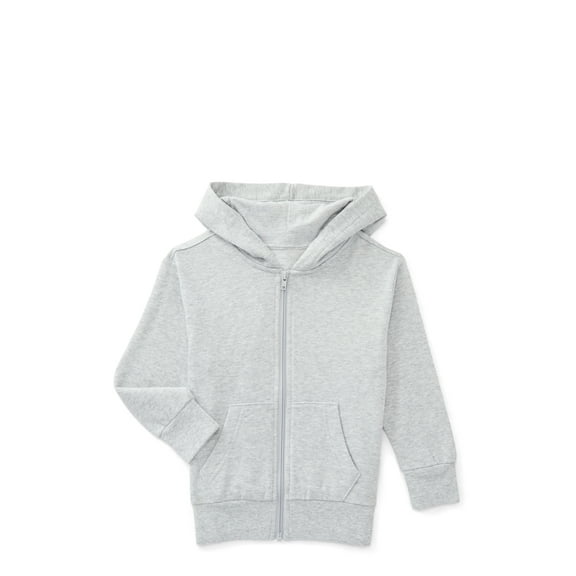 Wonder Nation Kids Unisex Fleece Full Zip Hoodie, Sizes 4-18 & Husky