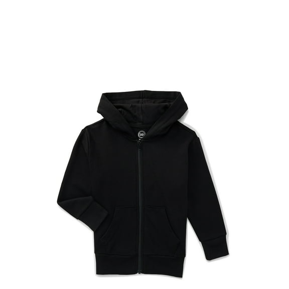 Wonder Nation Kids Unisex Fleece Full Zip Hoodie, Sizes 4-18 & Husky