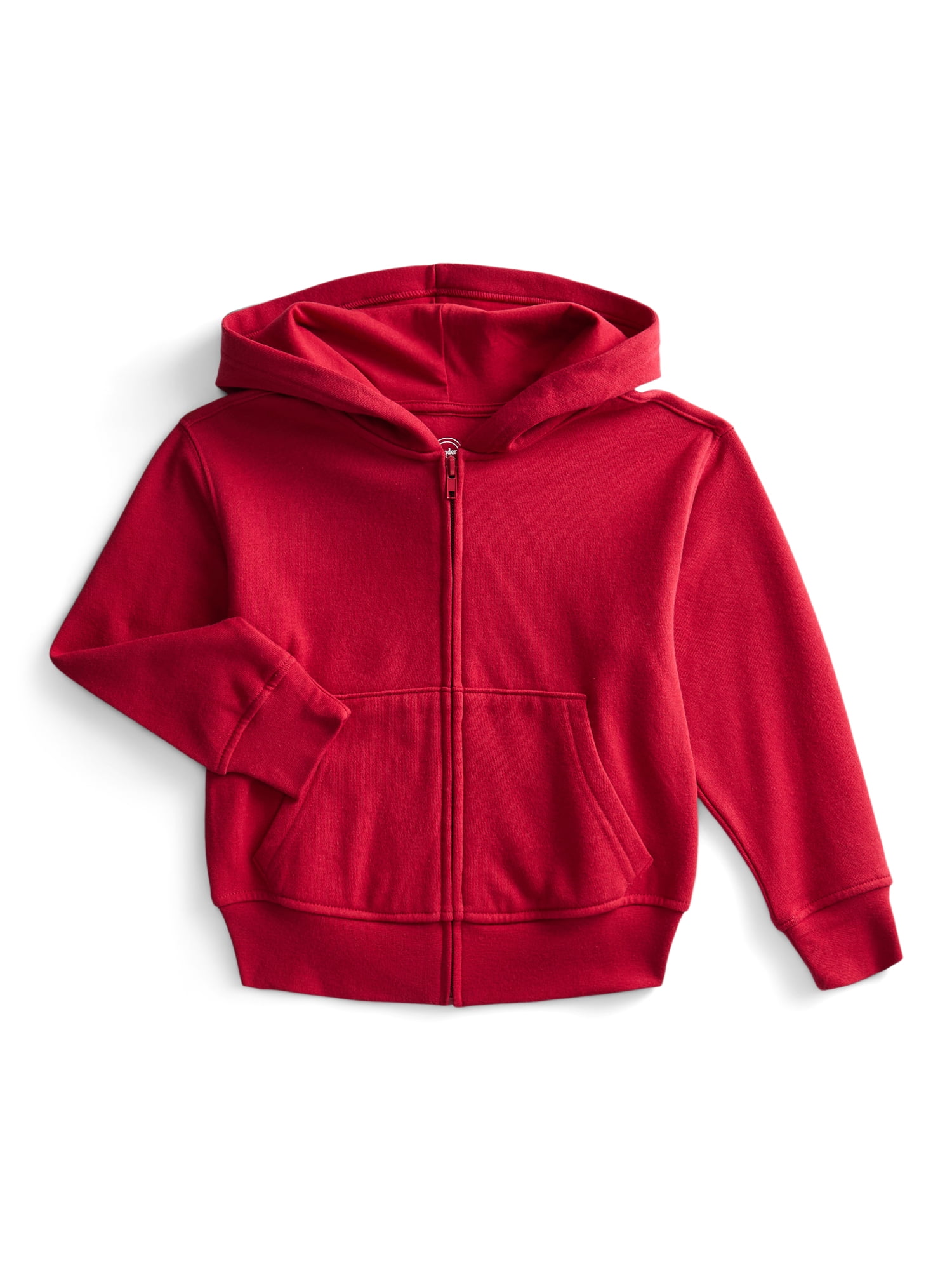 Wonder Nation Kids Full Zip Fleece Hoodie, Sizes 4-18 & Husky