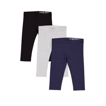Wonder Nation Girls 3-Pack Capri Legging, Sizes 4-18 & Plus