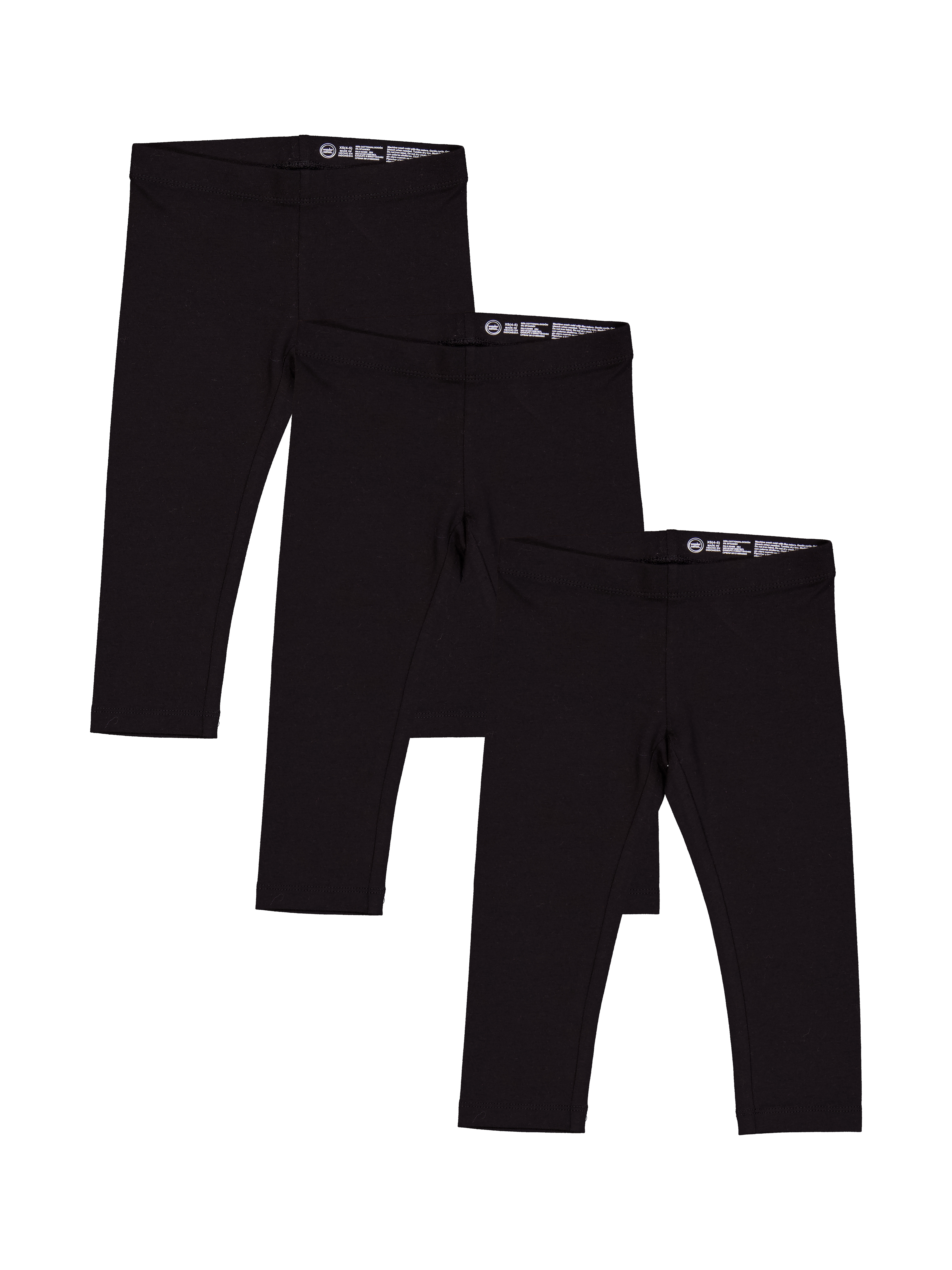 Wonder Nation Girls 3-Pack Capri Legging, Sizes 4-18 & Plus