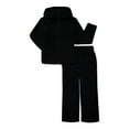 thumbnail image 1 of Wonder Nation Girls Fleece Hooded Jacket and Wide Leg Pants Set, 2-Piece, Sizes 4-18, 1 of 3